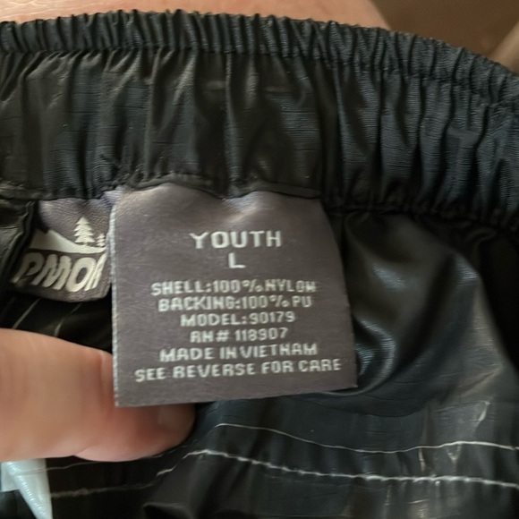 Campmor Youth Black Rain Pants Size L - Picture 4 of 5